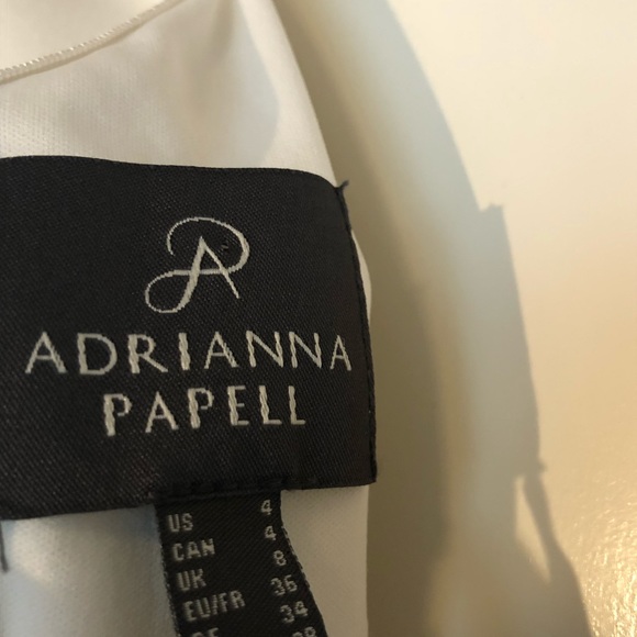 Adrianna Papell White Bridal Wedding Jumper - Picture 6 of 8